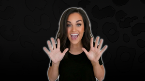 Aleah promotional graphic featuring a smiling woman with hands raised, highlighting 10 budget‑friendly DIY ideas to transform your home.