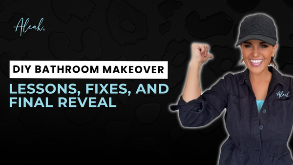 The featured thumbnail for the DIY bathroom makeover article, showcasing a high-end 