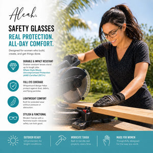 Aleah Safety Glasses ANSI Z87.1+