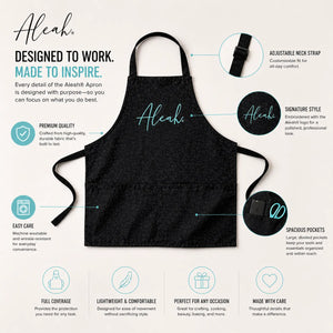 Aleah Animal Print Work Apron